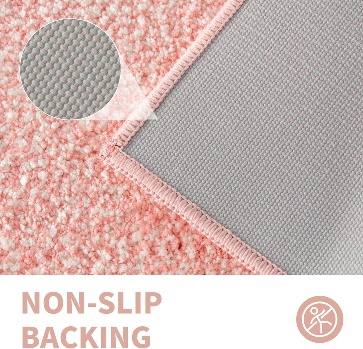 Blossom Pink Bath Mat 32"x20" Non Slip Washable Rug