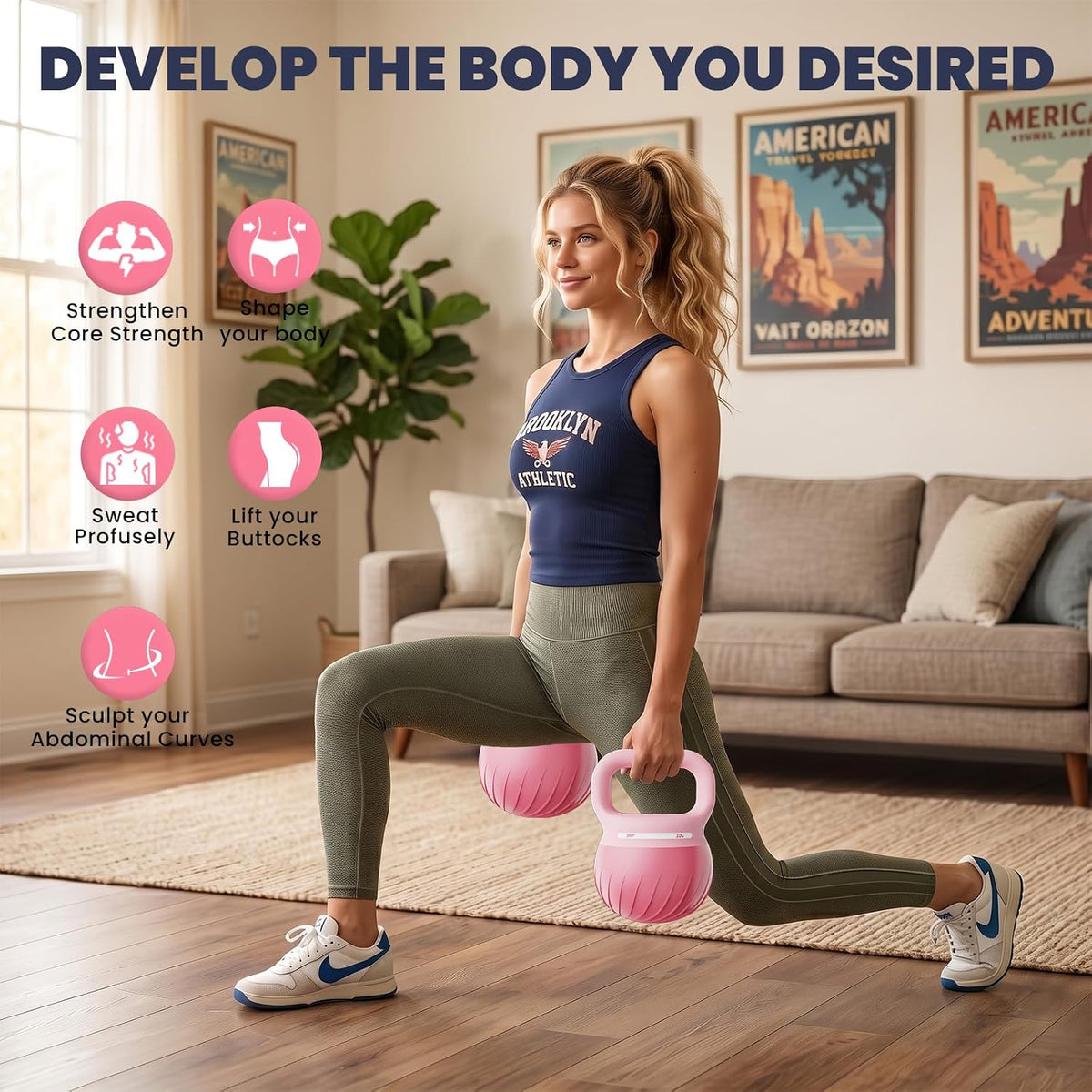 Soft Kettlebell - Shook Resistance Base Anti-Slip, Wide-Grip Handle 5/10/15 LBS Weights Strength and Safety for Women and Men Workout- Color Coded