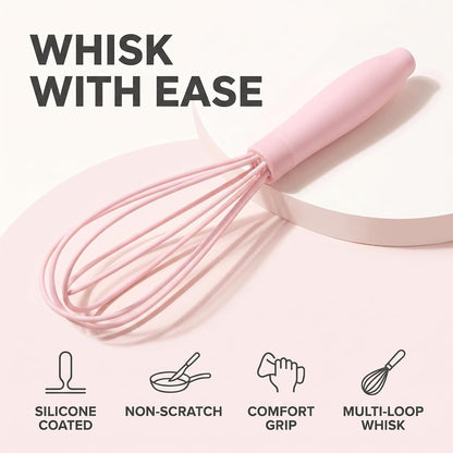 1Pc Pink Multifunctional Egg Whisks,Manual Egg Beaters Mini Egg Mixers Egg Stirrers,Creative Cream Whisks Kitchen Utensils Baking Tools, Cooking Utensils,Kitchen and Dining, Easy to Use,Small Size