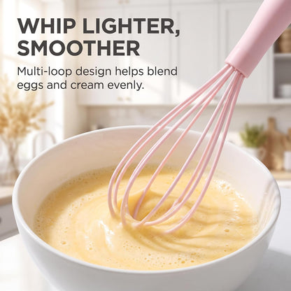 1Pc Pink Multifunctional Egg Whisks,Manual Egg Beaters Mini Egg Mixers Egg Stirrers,Creative Cream Whisks Kitchen Utensils Baking Tools, Cooking Utensils,Kitchen and Dining, Easy to Use,Small Size