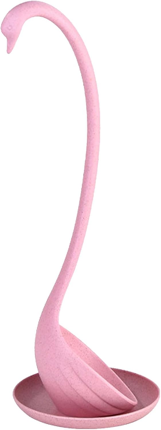 Swan Shaped Soup Ladle, Large Capacity Long Handle Spoon, with Standing Design for Home Kitchen ()