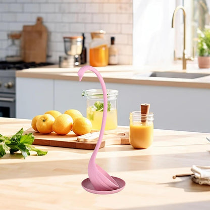 Swan Shaped Soup Ladle, Large Capacity Long Handle Spoon, with Standing Design for Home Kitchen ()