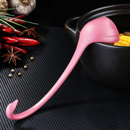 Swan Shaped Soup Ladle, Large Capacity Long Handle Spoon, with Standing Design for Home Kitchen ()