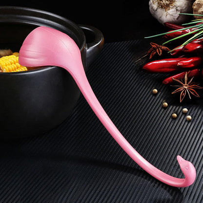 Swan Shaped Soup Ladle, Large Capacity Long Handle Spoon, with Standing Design for Home Kitchen ()