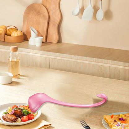 Swan Shaped Soup Ladle, Large Capacity Long Handle Spoon, with Standing Design for Home Kitchen ()
