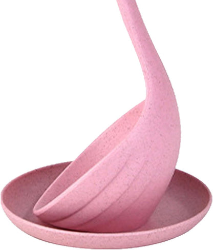 Swan Shaped Soup Ladle, Large Capacity Long Handle Spoon, with Standing Design for Home Kitchen ()
