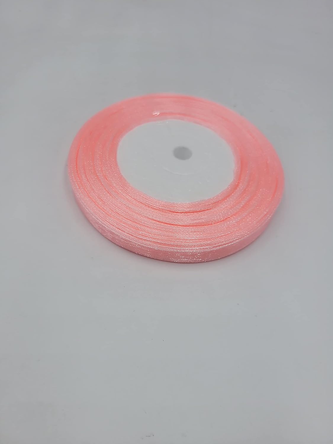 Peach Sheer Organza Ribbon 3/8" Silky Soft Chiffon Fabric Ribbons Shimmer Organza Sheer Ribbon for Gift Wrapping Packing Decorating Valentine's Day Wedding Birthday Bouquet Garland
