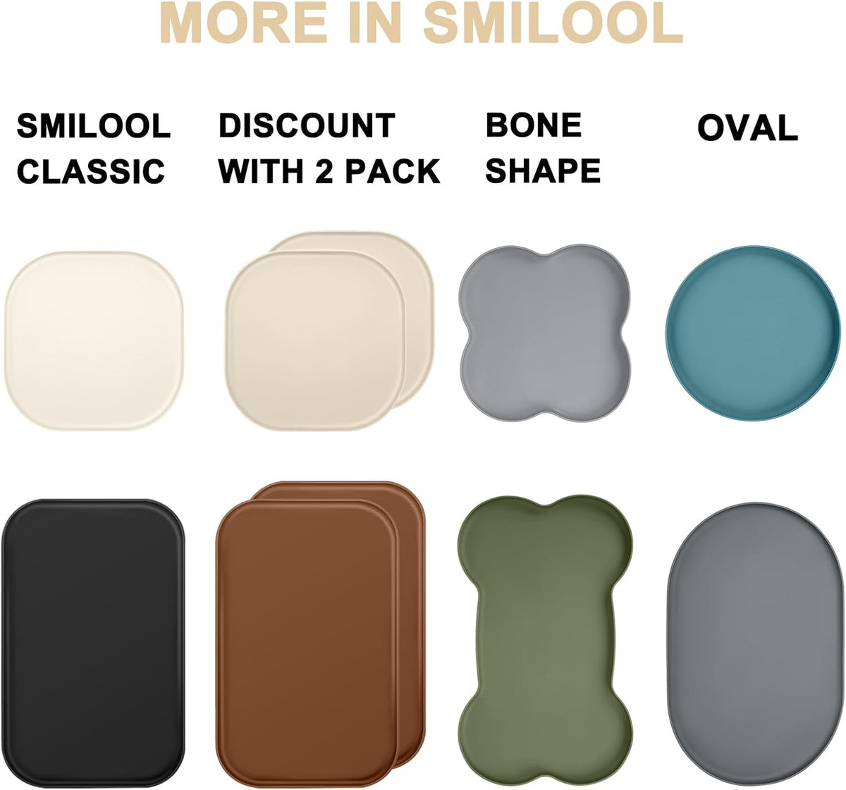 Waterproof Silicone Pet Food Mat with Raised Edge for Dog & Cat
