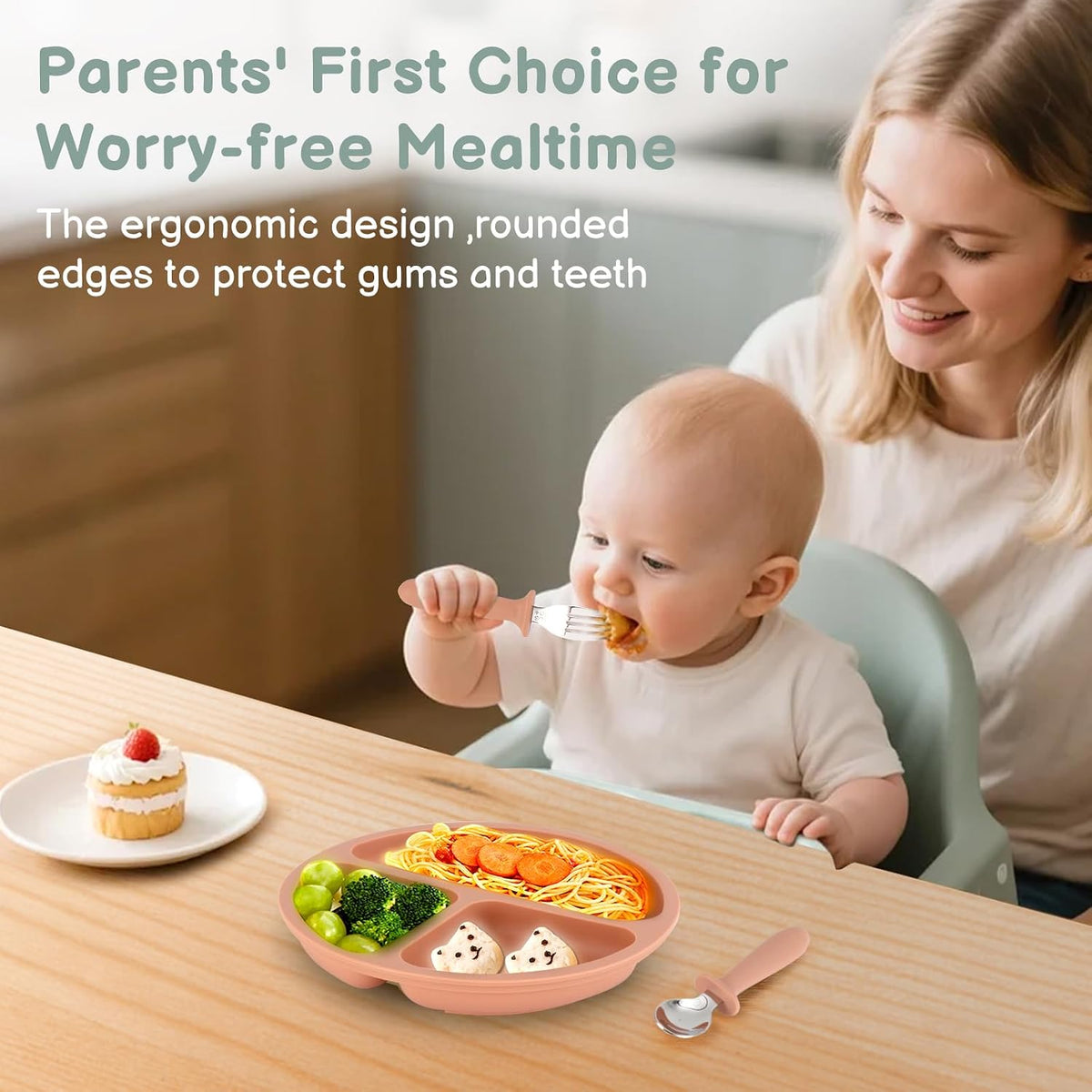 6 Pack Toddler Utensils, Children Safe Spoons and Forks Set