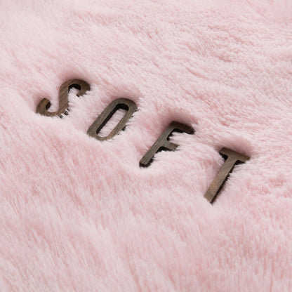6x9 Ft Baby Pink Fluffy Area Rug for Living Room, Washable