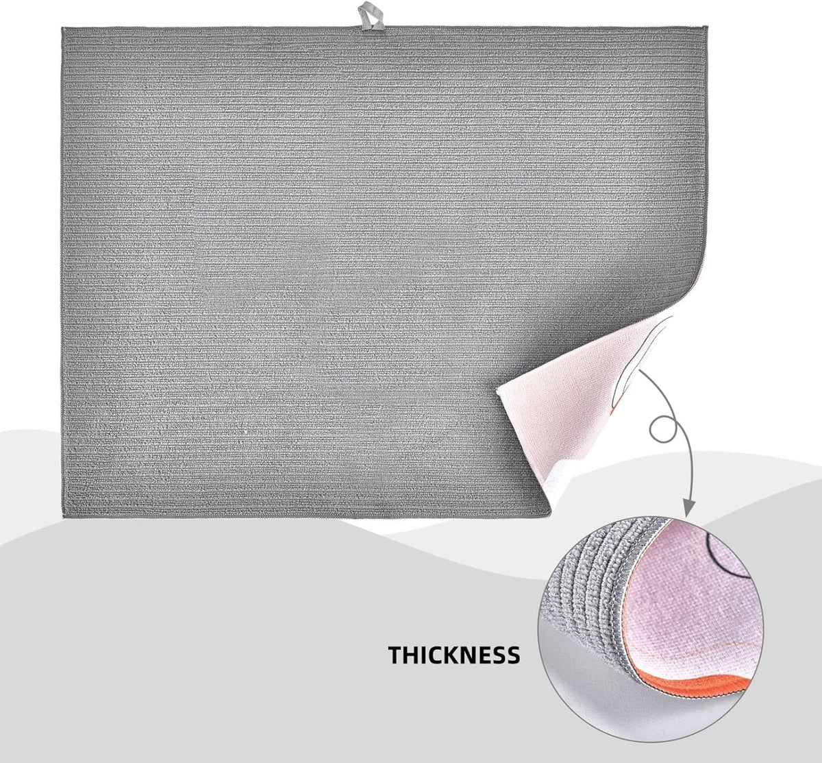 Pink Bow Dish Drying Mat 18x24 For Kitchen Counter Absorbent Microfiber Dishes Pad Dish Drainer Rack Mats Fast Dry Kitchen Accessories
