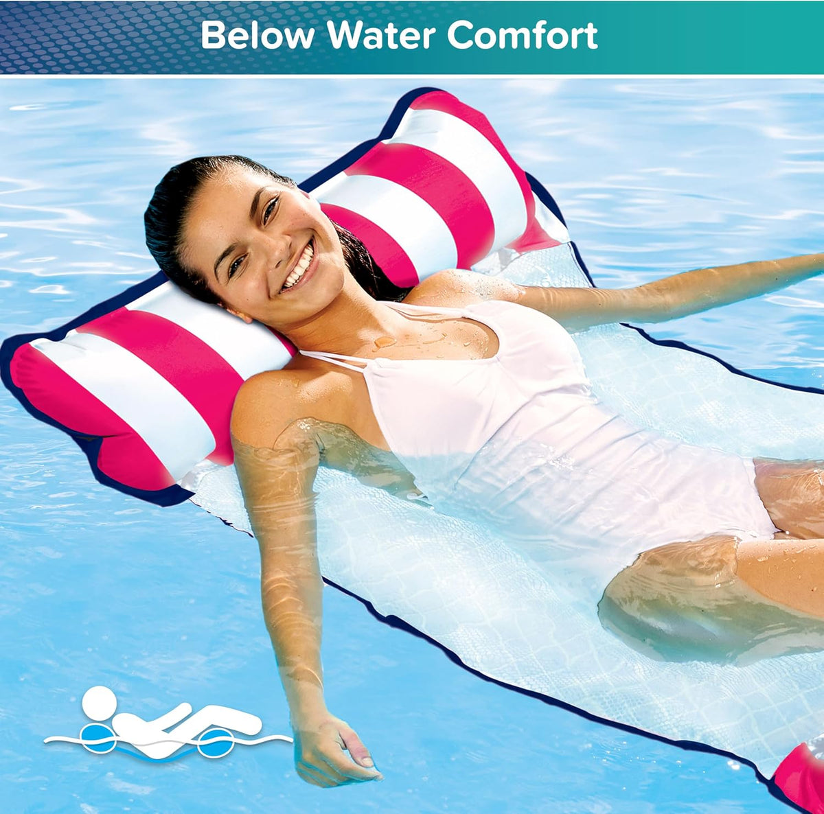 4-in-1 Monterey Hammock Pool Float & Water Hammocks – 2-3-4 Multipacks – Multiple Colors/Styles – for Adults and Kids Floating