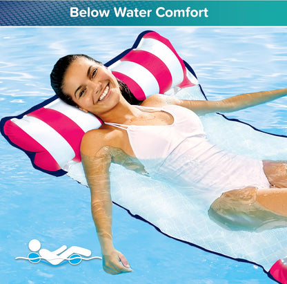 4-in-1 Monterey Hammock Pool Float & Water Hammocks – 2-3-4 Multipacks – Multiple Colors/Styles – for Adults and Kids Floating