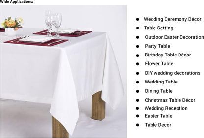 AK TRADING CO. 60 x 102-Inch Rectangular Polyester Tablecloth - Made in USA - Wrinkle-Resistant, Flame Retardant, Durable Party Table Cover, Banquet Tablecloth, Wedding Table Cover - Peach