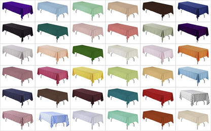 AK TRADING CO. 60 x 102-Inch Rectangular Polyester Tablecloth - Made in USA - Wrinkle-Resistant, Flame Retardant, Durable Party Table Cover, Banquet Tablecloth, Wedding Table Cover - Peach