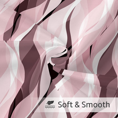 Litabel Pink Black Wavy Ombre Shower Curtain with Luxury Striped Design, Waterproof Quick-Dry Fabric, Modern Abstract Bathroom Curtain Set with 12 Hooks, 72x72 Inches