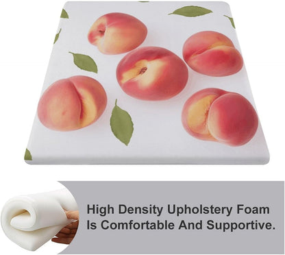Pink Peach Seat Cushion, Chair Cushion with Zipper and Removable, Machine-Washable Cover,Chair Pad for Bedroom Kitchen Dining Room