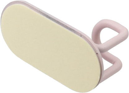3pcs Adhesive Towel Hooks Metal Robe Hangers Stick on Wall Bathroom Hooks Heavy Duty Towel Racks Holder Pink Shower Hooks for Hanging Coat Hat Handbag Tie (Pink)