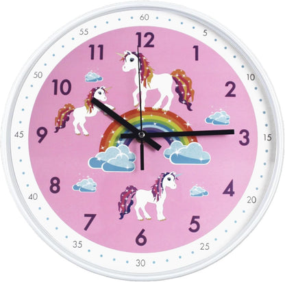 Pink Wall Clock,Silent Non Ticking Children's Décor Quiet Clocks for Kids Room,Office,School,Bedroom,Kitchen,Classroom (12 inch Pink)