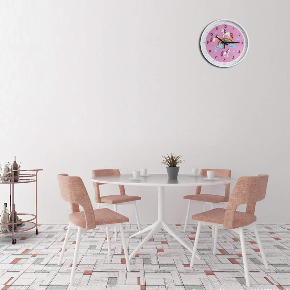 Pink Wall Clock,Silent Non Ticking Children's Décor Quiet Clocks for Kids Room,Office,School,Bedroom,Kitchen,Classroom (12 inch Pink)