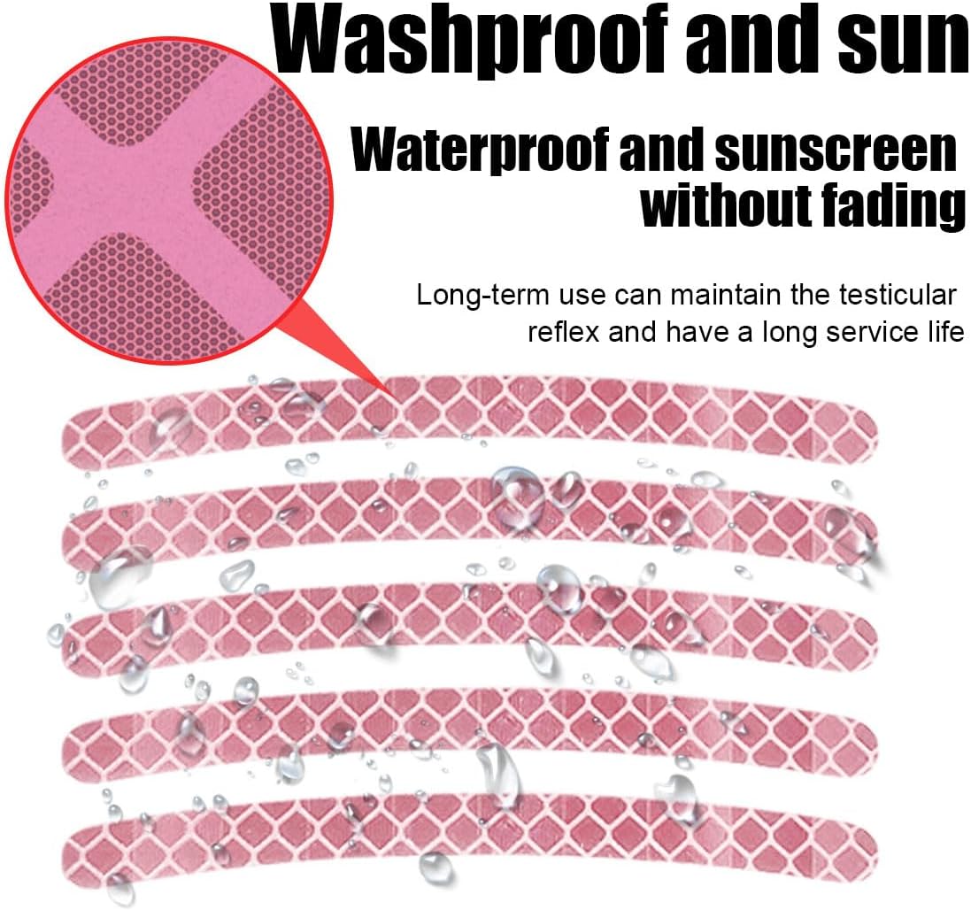 20PCS Car Wheel Stripe Reflective Stickers Decals, Pink