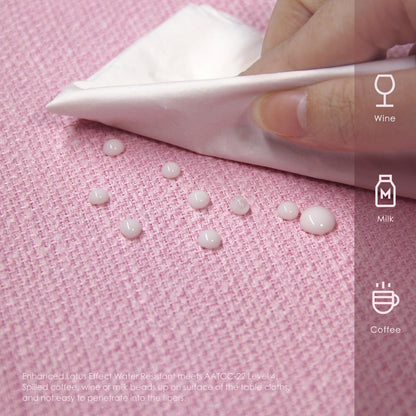 Rectangle Tablecloth Washable Wrinkle Resistant and Water Proof Table Cloth Decorative Linen Fabric Tablecloths for Dining Parties Kitchen Wedding and Outdoor Use (Light Pink, 57x85)