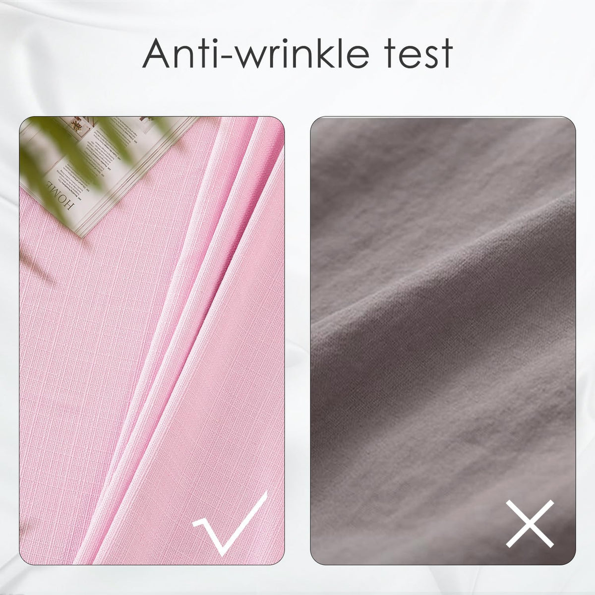 Rectangle Tablecloth Washable Wrinkle Resistant and Water Proof Table Cloth Decorative Linen Fabric Tablecloths for Dining Parties Kitchen Wedding and Outdoor Use (Light Pink, 57x85)