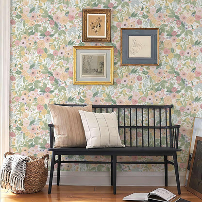 Peel and Stick Wallpaper Boho Pink Floral Contact Paper 16.1" x 78.7"Removable Self-Adhesive Stick on Wall Paper for Cabinets Girls Renter Friendly Vinyl Decor