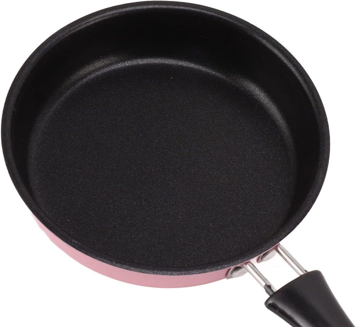 3 Inch SmaMini Frying Pan Stainless Steel Nonstick Egg Pan 12cm Induction Safe with Long Handle for Quick Breakfast Cooking (Pink)