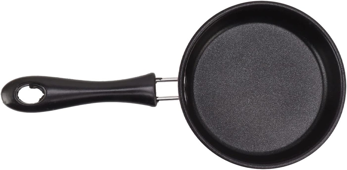 3 Inch SmaMini Frying Pan Stainless Steel Nonstick Egg Pan 12cm Induction Safe with Long Handle for Quick Breakfast Cooking (Pink)
