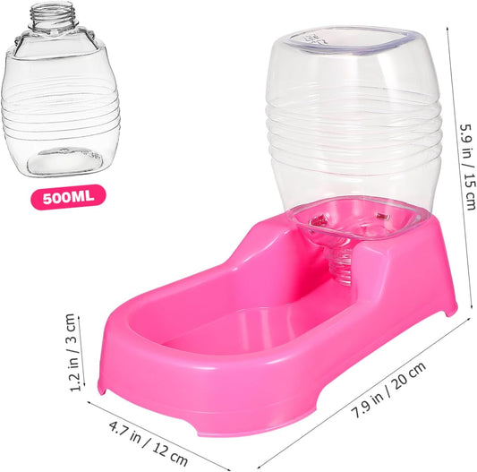 Pet Water Feeder 500ml Automatic Drinking Bowl for Dog Puppy