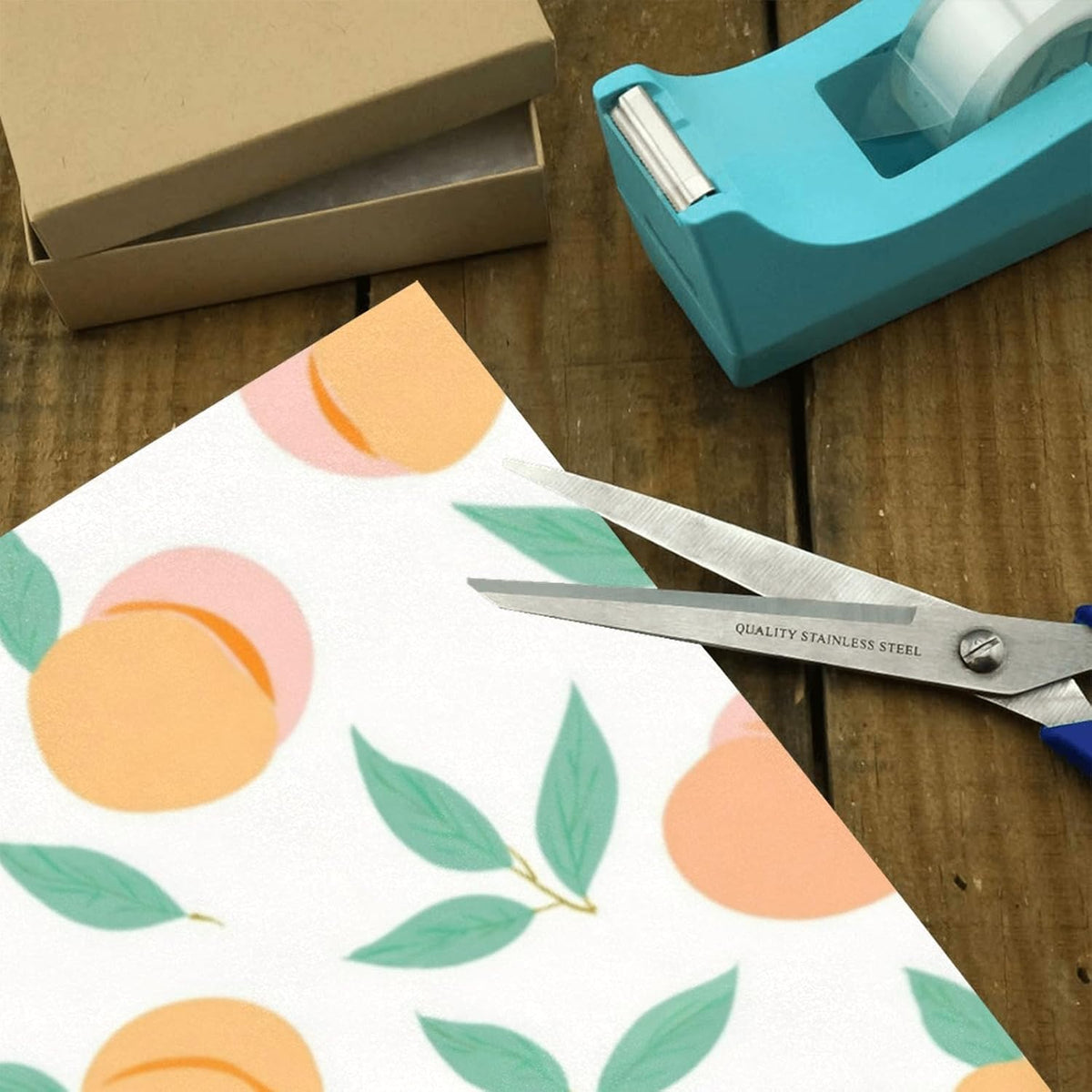 2 Rolls Birthday Wrapping Paper Roll - Peach Fruit Pattern Design Gift Wrap Perfect for Weddings, Brides, Holidays, Baby Showers - 58 x 22.8 inches