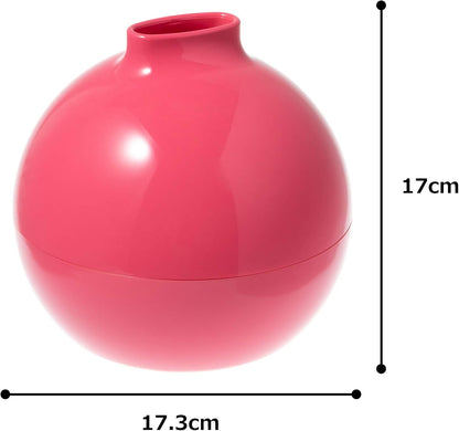 Paper Pot Tissue Case, Stylish and Cute, Paper Towel Holder, Toilet Paper Cover, Box, Tissue Compatible, Round, Peach, Pink, Made in Japan, Diameter 6.7 x Height 6.8 inches (17 cm) x