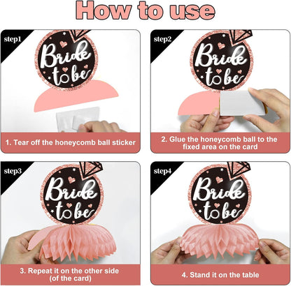 Bachelorette Party Decorations Bride To Be Honeycomb Centerpieces 8Pcs
