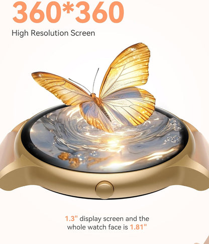 5ATM Waterproof Smart Watch for Women with 100+ Sports Modes, Pink