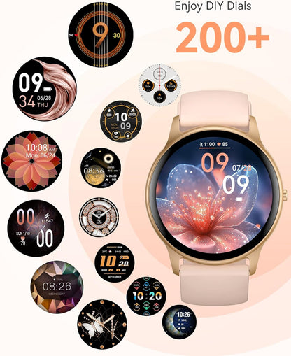 5ATM Waterproof Smart Watch for Women with 100+ Sports Modes, Pink