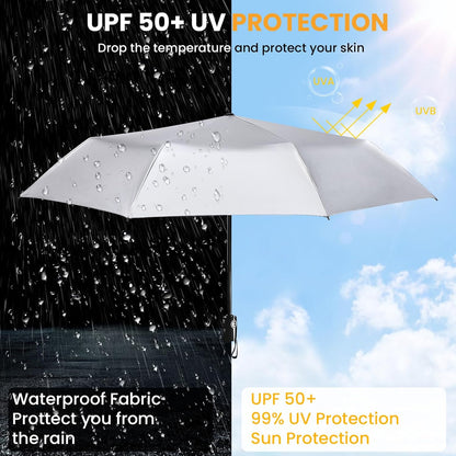 46 Inch UPF 50+ UV Protection Umbrella for Sun & Rain