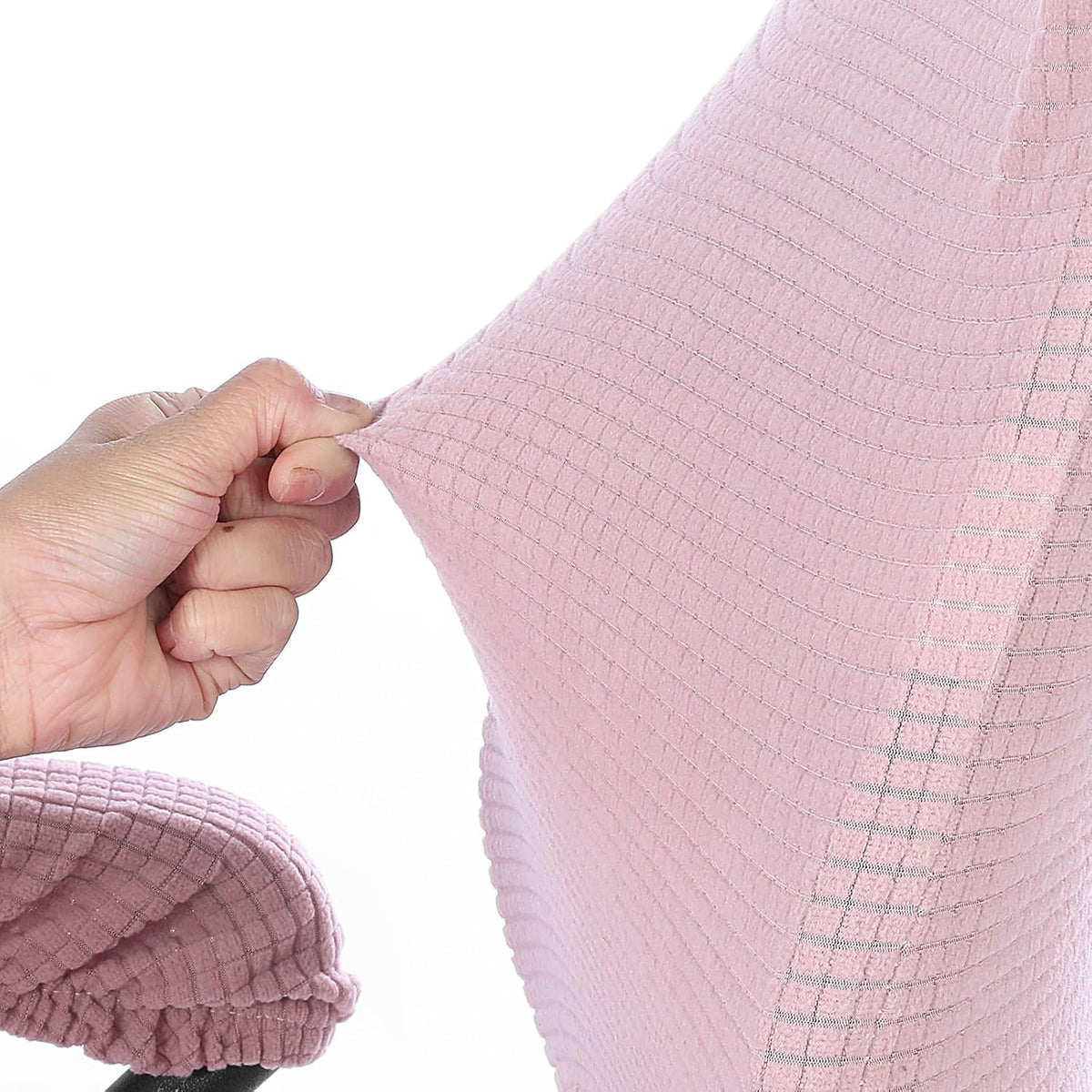 4Pcs Office Chair Covers Set Stretchable Computer Chair Covers Universal Protective Desk Armrest Slipcovers for Office Backrest Seat (Pink)