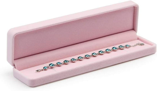 Pink Velvet Necklace/Bracelet/Long Chain Box,Great for Gifting