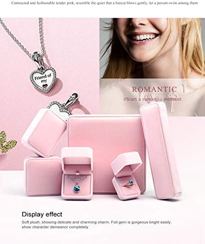 Pink Velvet Necklace/Bracelet/Long Chain Box,Great for Gifting