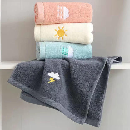 Bathroom Hand Towels Set of 4,Soft Hand Towel Soft Cotton Towel Highly Absorbent Hand Towel, Hand Towels for Bath,Kitchen, Face, Gym and Spa, Size 14" x 29"(Pink/Gray/Green/White)