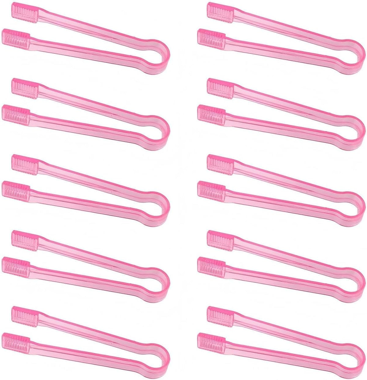 6.3 Inch Plastic Serving Tongs, 10Pcs