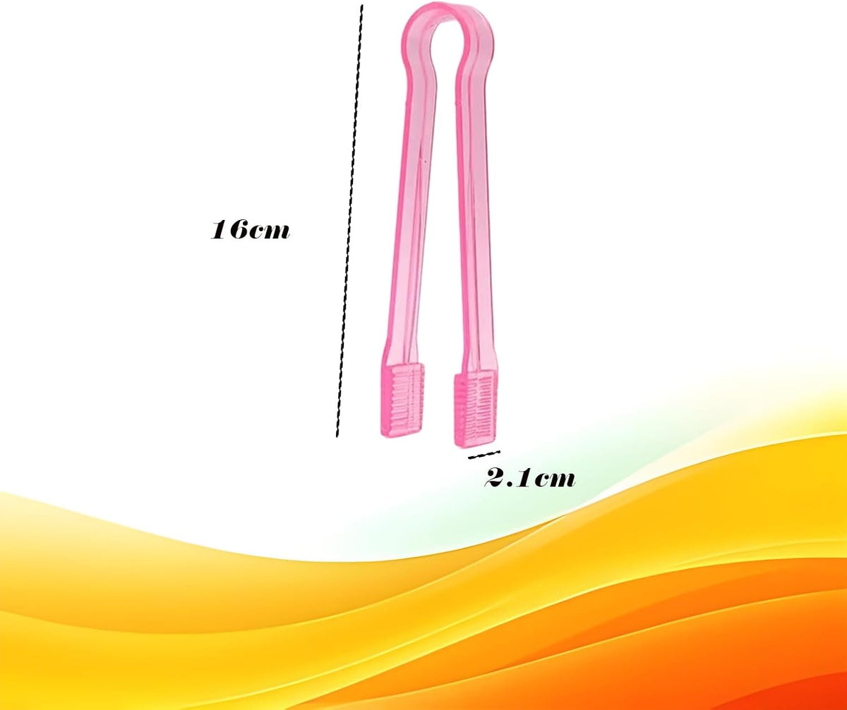 6.3 Inch Plastic Serving Tongs, 10Pcs