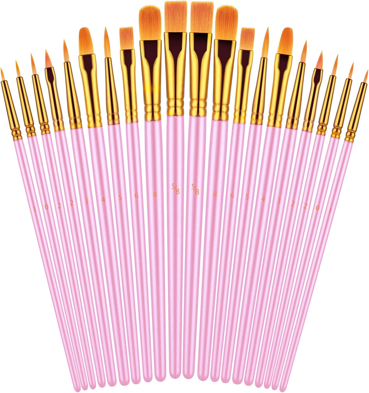 Artstorys Paint Brushes Set, 20 Pcs Acrylic Oil Watercolor Painting Brushes