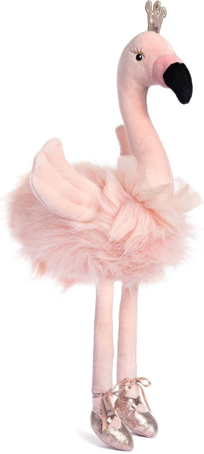 Ballerina Flamingo Stuffed Animal – 16.5” Plush Pink Flamingo with Tutu – Cute Ballet Gift for Girls