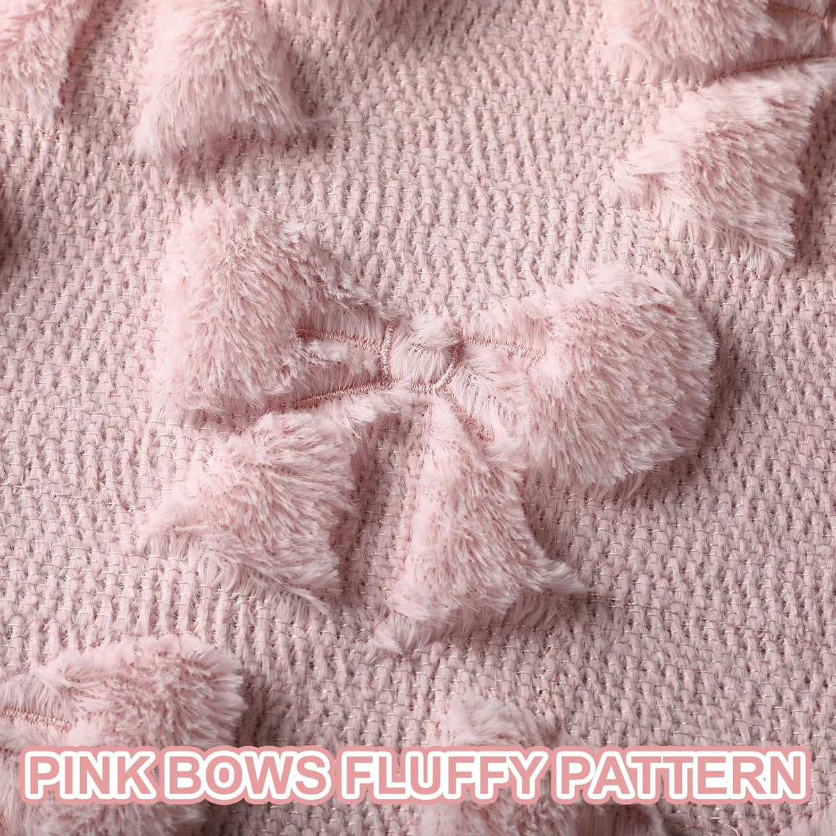 Bow Pillow Covers Set of 2 Preppy Room Decor, 18"x18", Pink