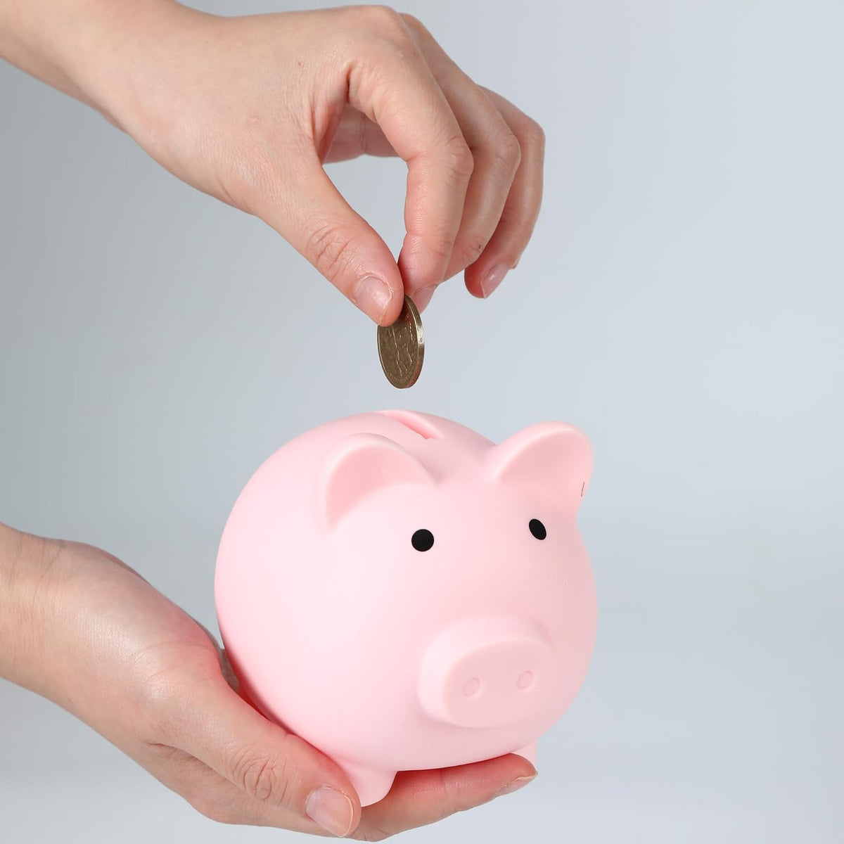 Piggy Bank for Kids, Plastic Coin Bank, Unbreakable Money Banks（Pink）