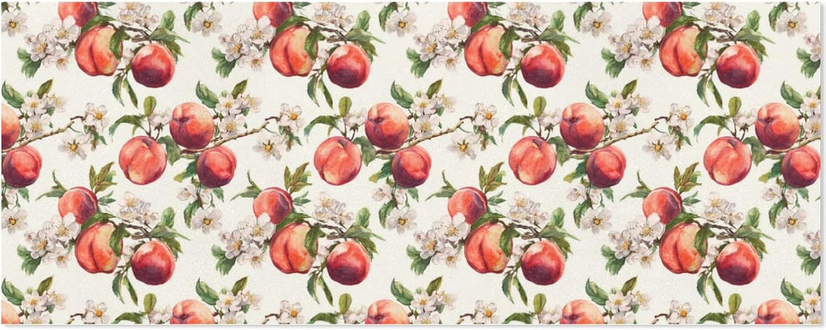 3 Rolls Birthday Wrapping Paper Roll - Watercolor Peaches Design Gift Wrapping Paper for Christmas, Bridal, Holiday, Party, Baby Shower - 58 x 22.8 inch