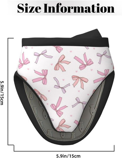 Cute Coquette Bows Pink Mini Oven Mitts Non-Slip Silicone Grips Heat Resistant Kitchen Gloves for Cooking & Baking 5.9"x5.9"