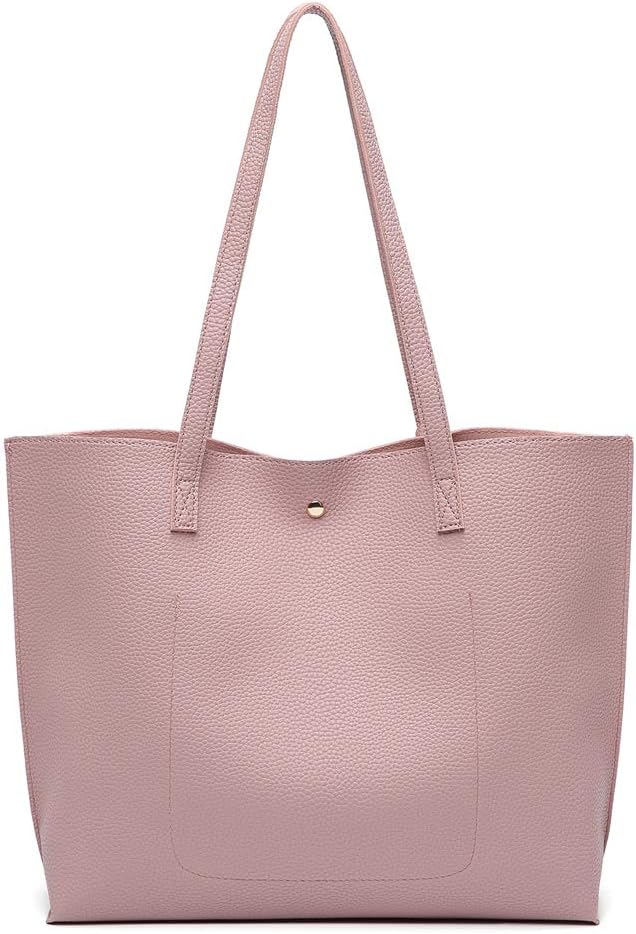 Women's Soft Faux Leather Tote Shoulder Bag from, Big Capacity Tassel Handbag